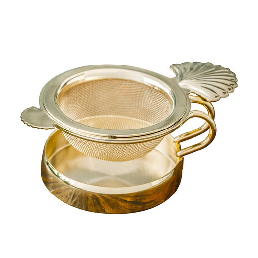 Chabiubiu镀24K真金茶叶过滤器不锈钢泡茶茶漏茶滤茶道茶具配件（赠品防拍） 商品图4