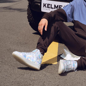 KELME卡尔美篮球文化鞋复刻高帮板鞋男秋冬新款情侣休闲鞋女加绒