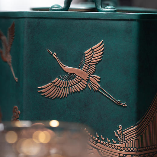 朱炳仁丨瑞鹤凌云壶 铜壶 1500ml          商品图3