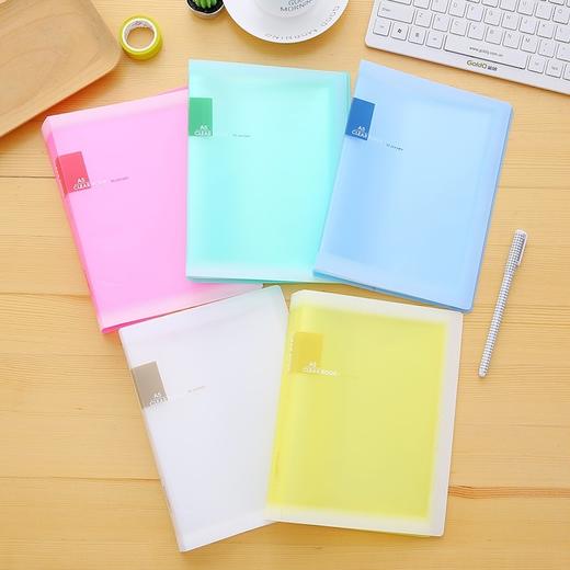 汇锦雅丽A5资料册A5透明文件夹插页多层资料册加厚试卷夹资料夹钢琴谱夹票据收纳包40页60页混色 商品图3