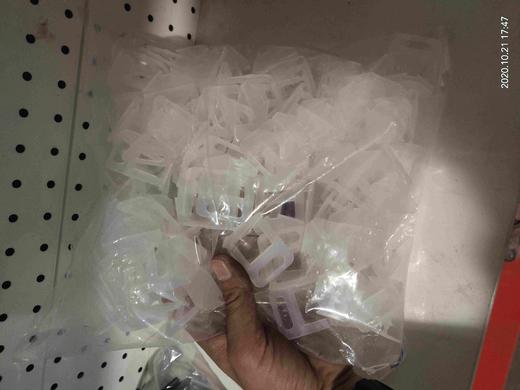 【货号05534】2.0MM1包100只瓷砖找平神器墙砖调平器白底座铺地砖贴瓷砖泥瓦工工具卡子 商品图0