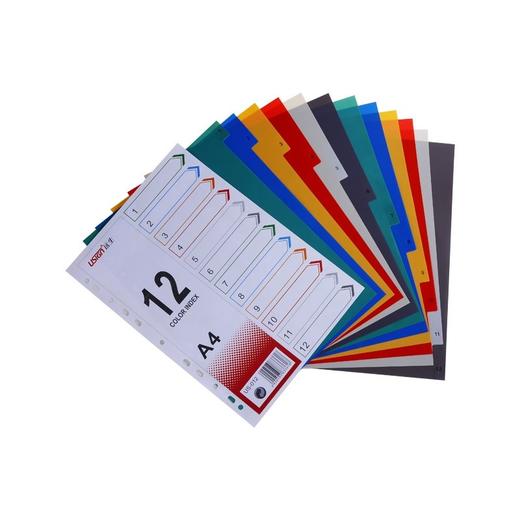 远生分类索引卡分页/纸 11孔塑料隔页标签10份12份31份 商品图1