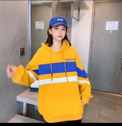 拼接帽加绒卫衣 商品图0