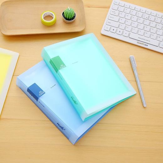 汇锦雅丽A5资料册A5透明文件夹插页多层资料册加厚试卷夹资料夹钢琴谱夹票据收纳包40页60页混色 商品图1