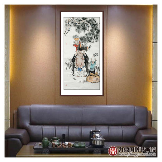 杨西沐《人财两旺》68*138cm 人物竖幅作品 茶室/客厅挂画 商品图2