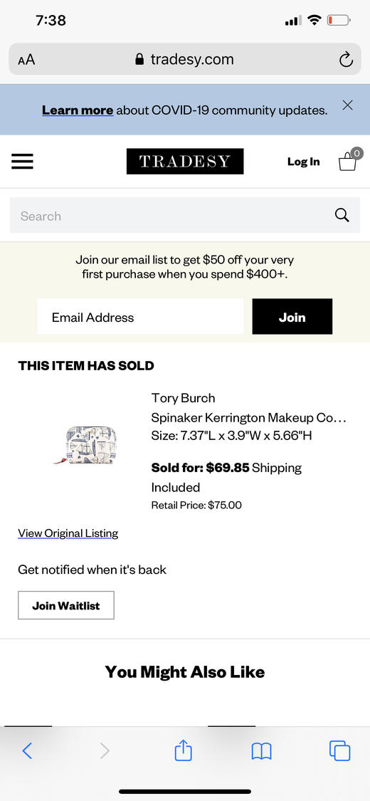 Tory burch Kerrington Cosmetic Case化妆包带盒子送人 商品图11