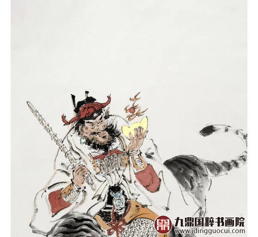 杨西沐《财神赵公明》68*138cm 人物竖幅作品 办公室挂画 商品图4