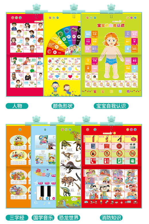儿童有声拼音挂图点读发声书宝宝识字挂本幼儿发音认知早教认识玩具 商品图4