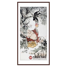 杨西沐《献寿图》68*138cm 人物竖幅作品 茶室/客厅挂画