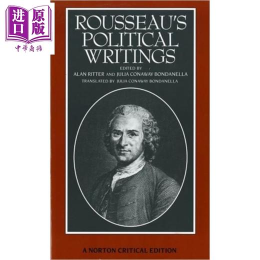【中商原版】卢梭政论作品选 诺顿文学解读系列 英文原版 Norton Critical Editions Rousseau’s Political Writings Rousseau 商品图0