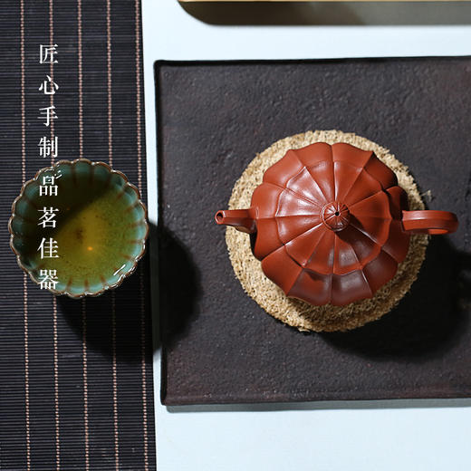 宜兴纯全手工正宗紫砂壶原矿朱泥筋纹玉笠泡茶壶功夫茶具 商品图4