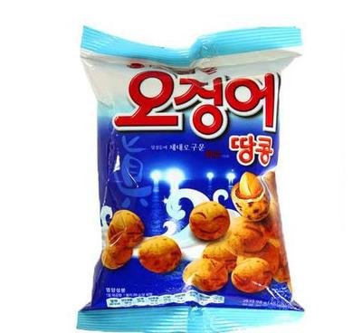 好丽友奥里奥鱿鱼味花生豆膨化80g오리온오징어땅콩