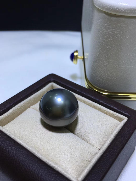 6mm黑珠】霸气大溪地黑珍珠 天然南洋黑珠,正圆极强光,孔后极微暇