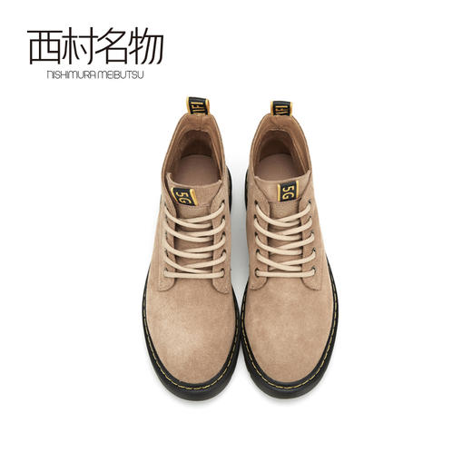 西村名物2020冬季新款卡其色黑色马丁靴女时尚复古短靴T29DS40731 商品图2
