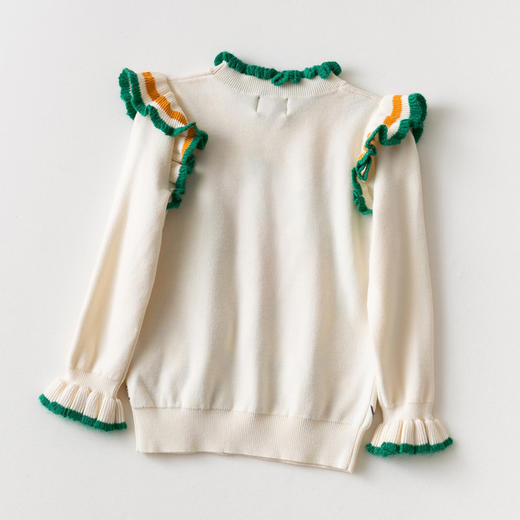 女童荷绣花毛衫 商品图1