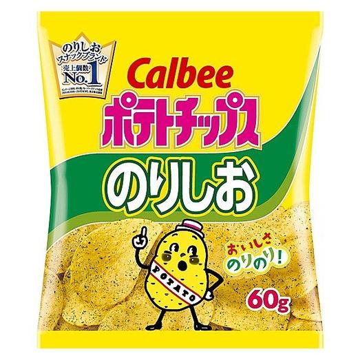 日本 Calbee卡乐比经典薯片淡盐海苔北海道膨化零食小包装 60g 商品图4