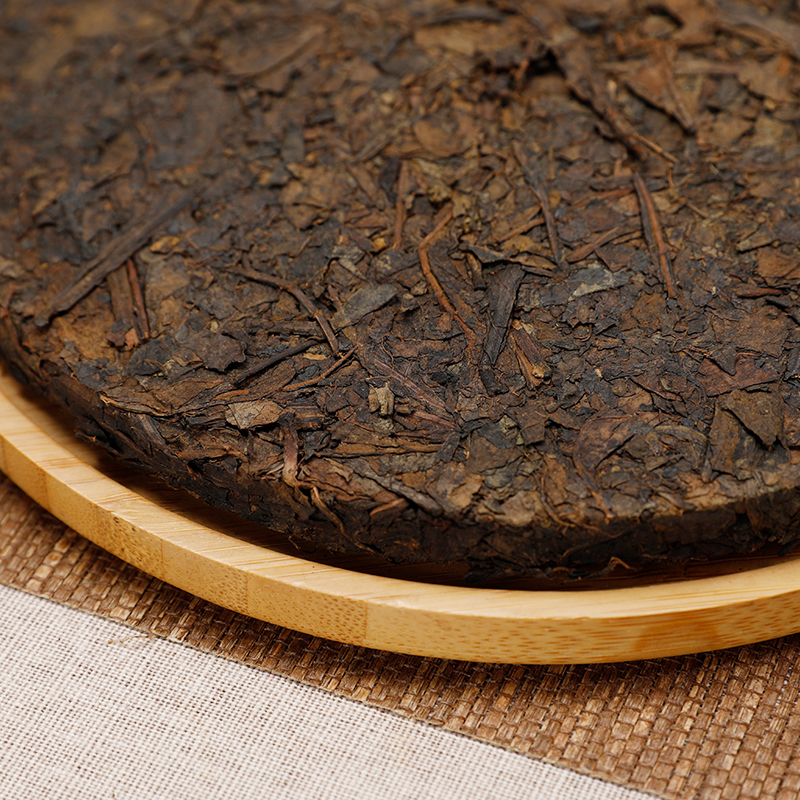 茂圣丨六六大顺黑茶六堡茶茶饼2015年原料300g