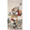 杨西沐《和气生财》68*138cm 人物竖幅作品 茶室/客厅挂画 商品缩略图1
