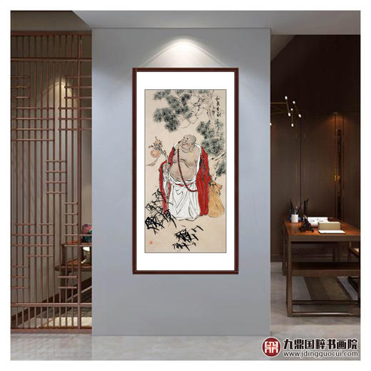 杨西沐《和气生财》68*138cm 人物竖幅作品 茶室/客厅挂画 商品图2