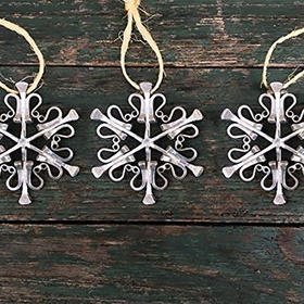 马蹄钉雪花饰品