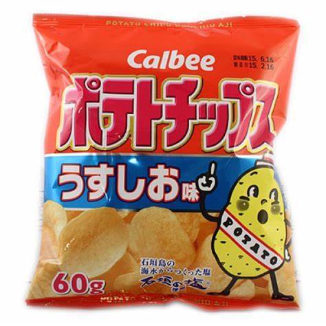 日本 Calbee卡乐比经典薯片淡盐海苔北海道膨化零食小包装 60g 商品图3