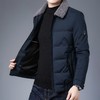 KJZY-男士潮时尚修身翻领羊羔毛领羽绒服男装保暖羽绒夹克外套 商品缩略图2
