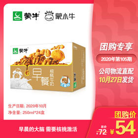 蒙牛早餐奶核桃味利乐包250ml×24盒