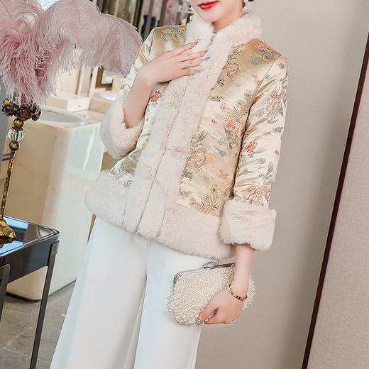 KDS-1962中国风女装棉衣2020冬季新款中式唐装棉服加厚汉服袄子上衣外套 商品图2