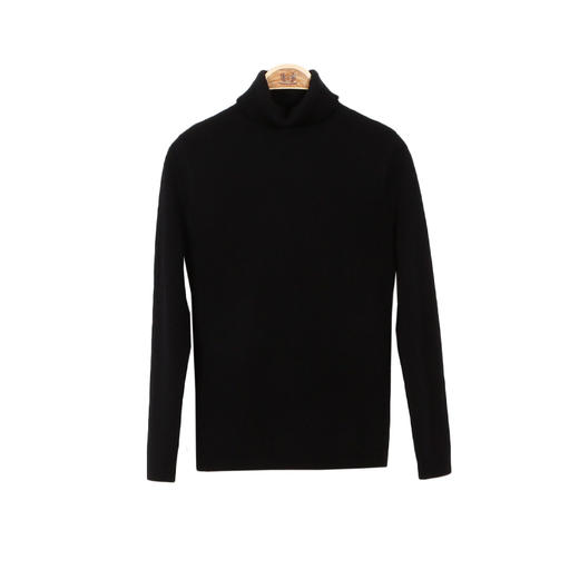 羊绒世家2020年早春新品女士高领100%山羊绒衫时尚抽条修身毛衣 商品图12