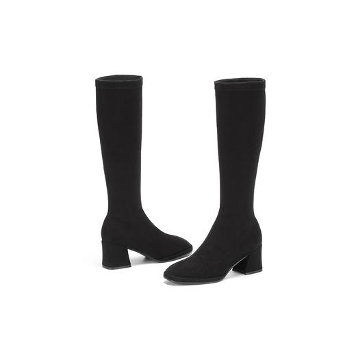 西村名物秋冬2020新款骑士靴弹力靴高靴T20DQ40951 商品图1