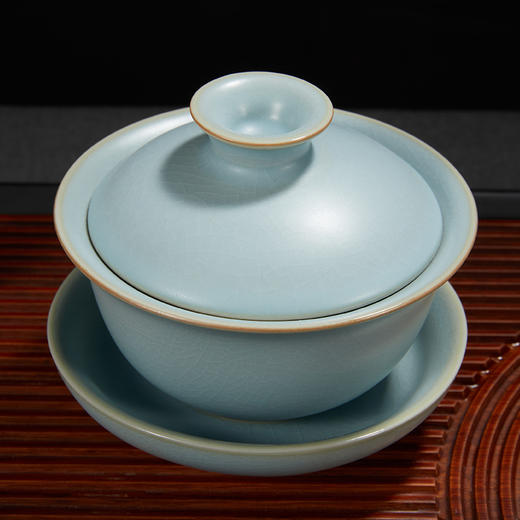 言凡丨天青汝窑盖碗 器型雅致 120ml 商品图5