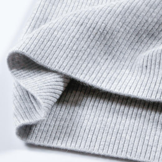 羊绒世家2020年早春新品女士高领100%山羊绒衫时尚抽条修身毛衣 商品图8