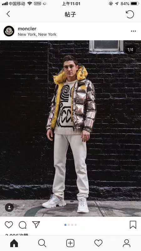 点此购买 蒙口×Genius男女款两面穿连帽羽绒服 东163298 商品图4