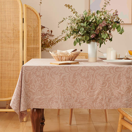 藤蔓香芋紫色方桌布餐桌布艺 商品图0