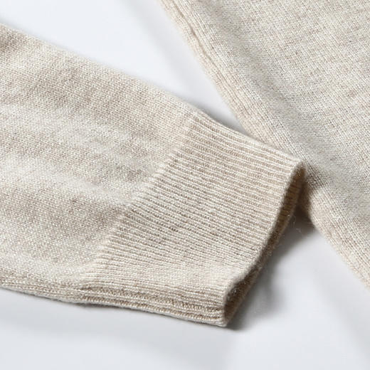 羊绒世家2020年早春新品女士半高领100%山羊绒衫时尚提花拼接毛衣 商品图8