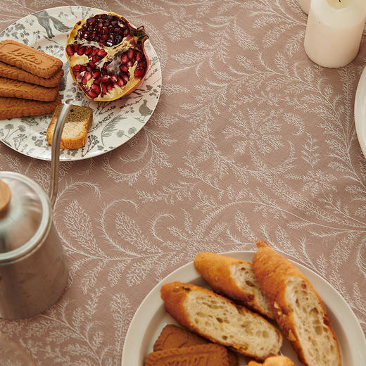 藤蔓香芋紫色方桌布餐桌布艺 商品图3