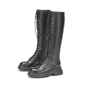 西村名物秋冬新款骑士靴牛皮超高靴T20DI41221