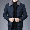 KJZY-男士潮时尚修身翻领羊羔毛领羽绒服男装保暖羽绒夹克外套 商品缩略图1
