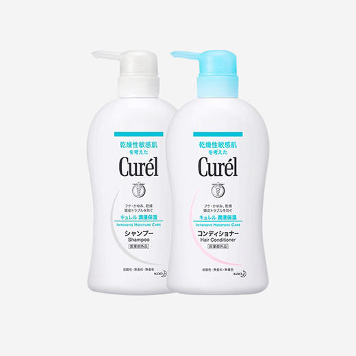 日本 Curel珂润 润浸保湿洗发水+护发素套装 420ml+420ml 商品图9