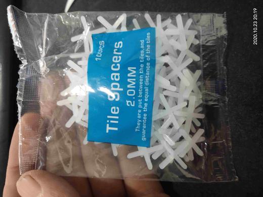 【货号02356】2.0MM贴砖十字卡子十字架胶粒地砖铺贴定位卡位器瓷砖留缝塑料卡 商品图2
