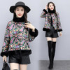 WZNH-YUMEI2081-1冬季新款时尚潮流个性印花复古盘扣棉衣外套 商品缩略图0