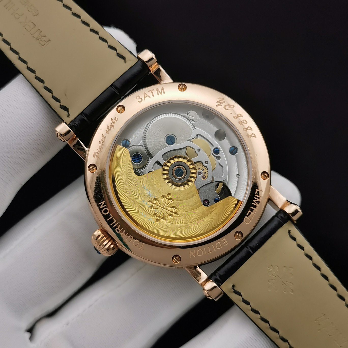 百达翡丽 陀飞轮男表直径:42mm高仿手表多少钱