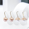 DLSP-H3780新款潮流时尚个性花朵仿珍珠耳环 商品缩略图1