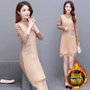 YWE-MX20B9825大码气质减龄长袖蕾丝连衣裙 商品缩略图0