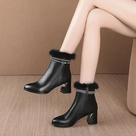 OLD-706冬季新款加绒真皮牛皮短靴