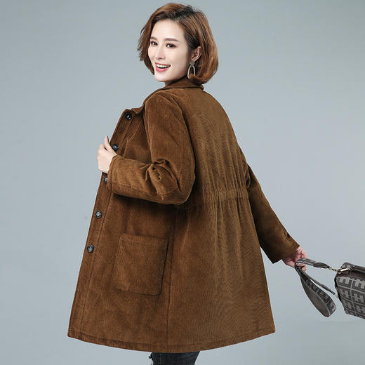 WZNH-HYK3056新款冬季加厚百搭中长款灯芯绒棉衣外套 商品图2