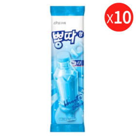 【捆绑】宾格瑞 蹦跶苏打味棒棒冰130ml*10 【묶음】빙그레 뽕따소다맛130ml*10