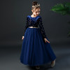 YZF-X0018儿童长款礼服裙加绒长袖公主裙长裙女童钢琴表演出服 商品缩略图1