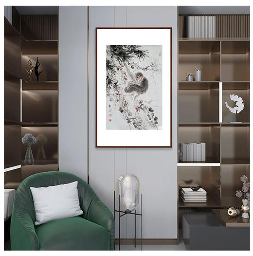 赵钲-真迹-花鸟画《马上封侯》玄关 办公室 书房 客厅 商品图0