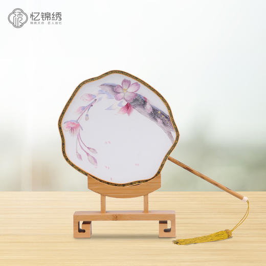 蜀绣双面绣宫扇-紫梦 商品图0